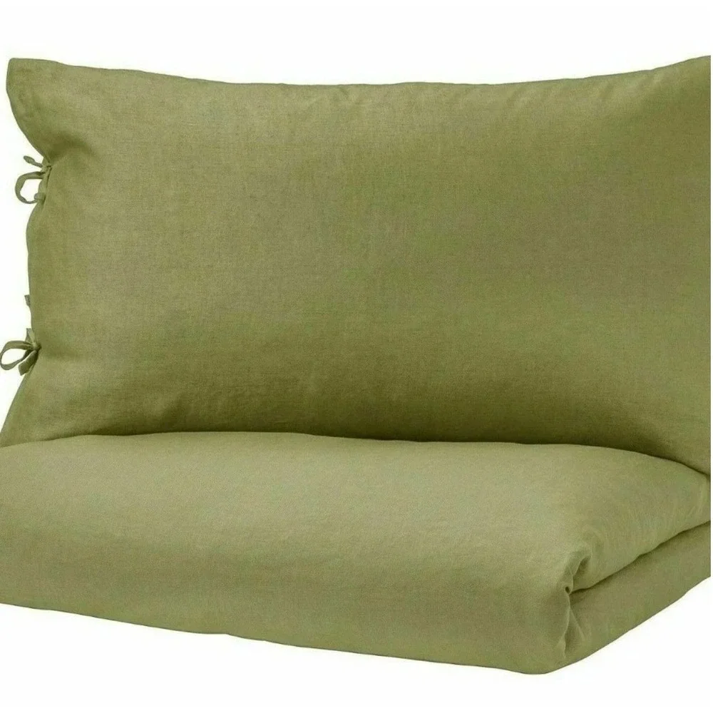 IKEA PUDERVIVA 100% Linen Duvet Cover Fl/Qn  86 x 80
